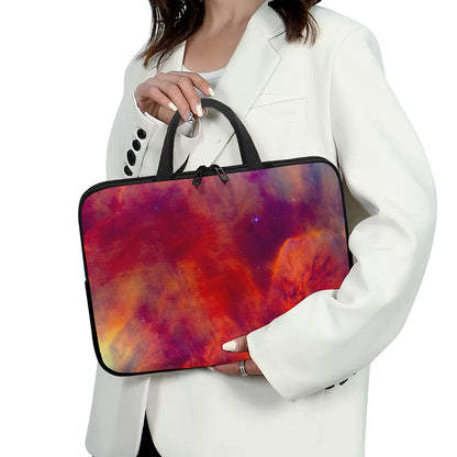 Abstract Nebula Cloud Galaxy Space Print Laptop Sleeve With Handle