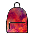 Abstract Nebula Cloud Galaxy Space Print Leather Backpack