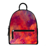 Abstract Nebula Cloud Galaxy Space Print Leather Backpack