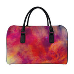 Abstract Nebula Cloud Galaxy Space Print Leather Duffle Bag