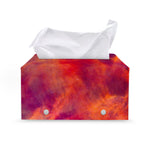 Abstract Nebula Cloud Galaxy Space Print Leather Tissue Box Cover