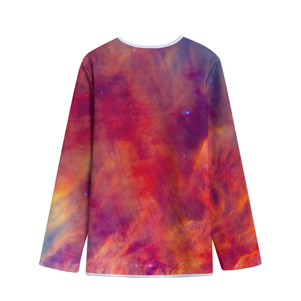 Abstract Nebula Cloud Galaxy Space Print Long Sleeve Short Coat