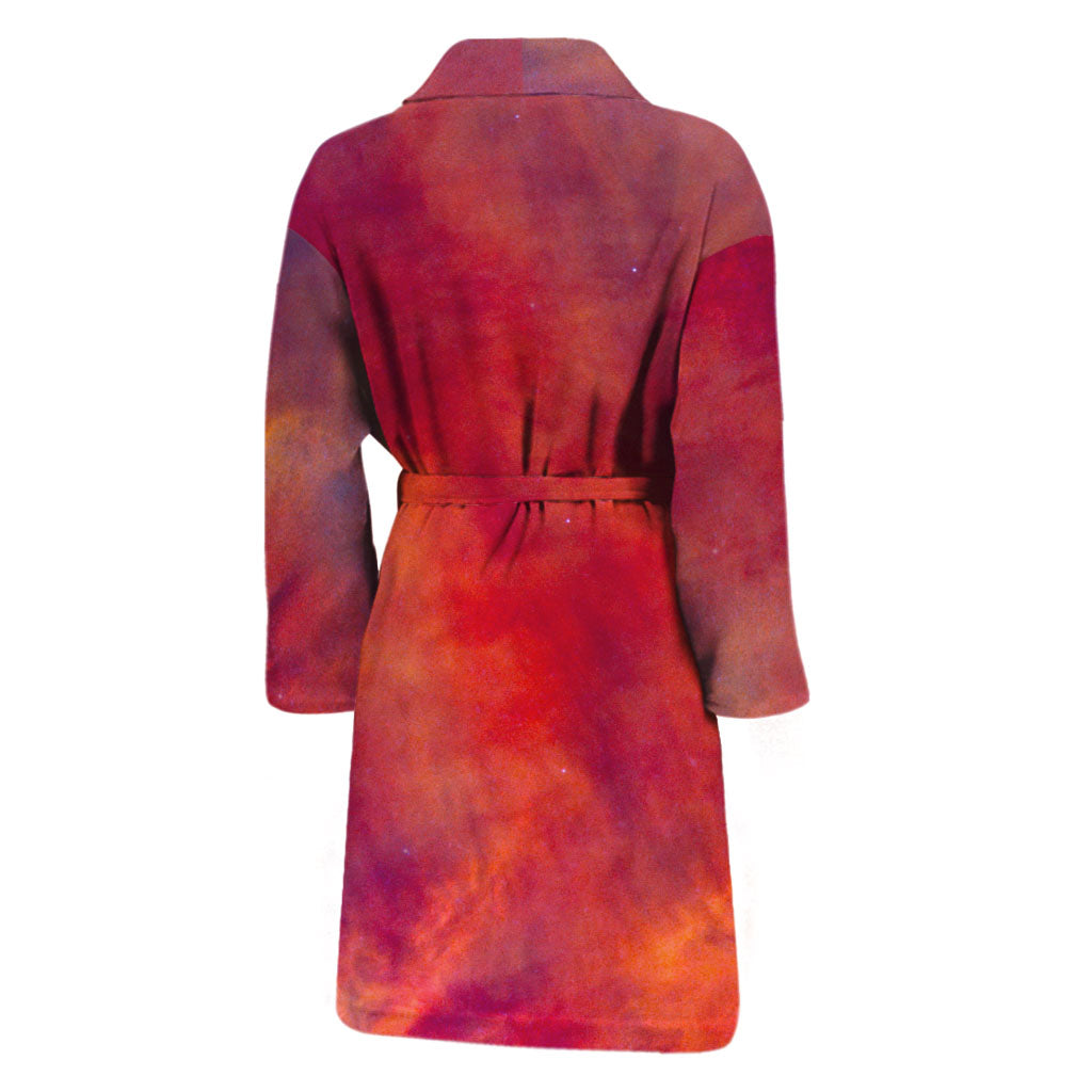 Abstract Nebula Cloud Galaxy Space Print Men's Bathrobe