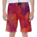 Abstract Nebula Cloud Galaxy Space Print Men's Beach Shorts