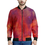 Abstract Nebula Cloud Galaxy Space Print Men's Bomber Jacket