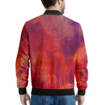 Abstract Nebula Cloud Galaxy Space Print Men's Bomber Jacket