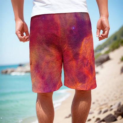 Abstract Nebula Cloud Galaxy Space Print Men's Cargo Shorts