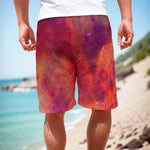Abstract Nebula Cloud Galaxy Space Print Men's Cargo Shorts