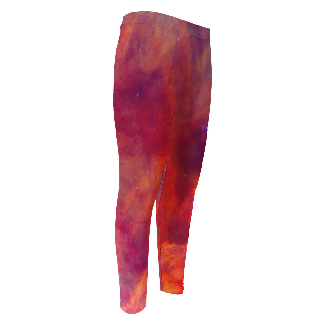 Abstract Nebula Cloud Galaxy Space Print Men's Compression Pants