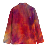 Abstract Nebula Cloud Galaxy Space Print Men's Cotton Blazer