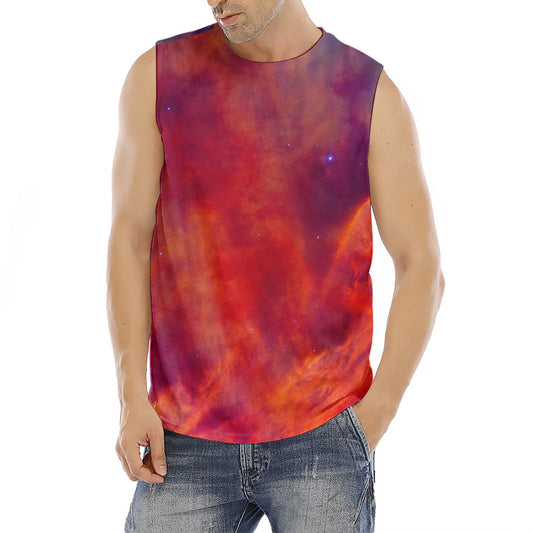 Abstract Nebula Cloud Galaxy Space Print Men's Fitness Tank Top