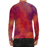 Abstract Nebula Cloud Galaxy Space Print Men's Long Sleeve Rash Guard