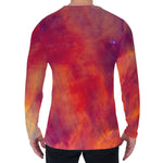 Abstract Nebula Cloud Galaxy Space Print Men's Long Sleeve T-Shirt