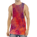 Abstract Nebula Cloud Galaxy Space Print Men's Muscle Tank Top