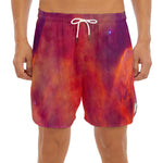 Abstract Nebula Cloud Galaxy Space Print Men's Split Running Shorts