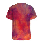 Abstract Nebula Cloud Galaxy Space Print Men's Sports T-Shirt