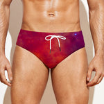 Abstract Nebula Cloud Galaxy Space Print Men's Swim Briefs