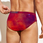 Abstract Nebula Cloud Galaxy Space Print Men's Swim Briefs