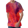 Abstract Nebula Cloud Galaxy Space Print Men's Velvet T-Shirt