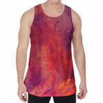 Abstract Nebula Cloud Galaxy Space Print Men's Velvet Tank Top