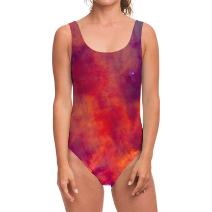 Abstract Nebula Cloud Galaxy Space Print One Piece Swimsuit