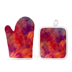 Abstract Nebula Cloud Galaxy Space Print Oven Mitt And Pot Holder Set