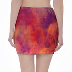 Abstract Nebula Cloud Galaxy Space Print Pencil Mini Skirt