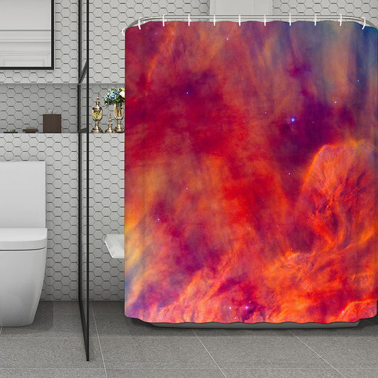 Abstract Nebula Cloud Galaxy Space Print Polyester Shower Curtain