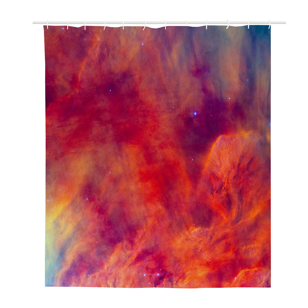 Abstract Nebula Cloud Galaxy Space Print Polyester Shower Curtain