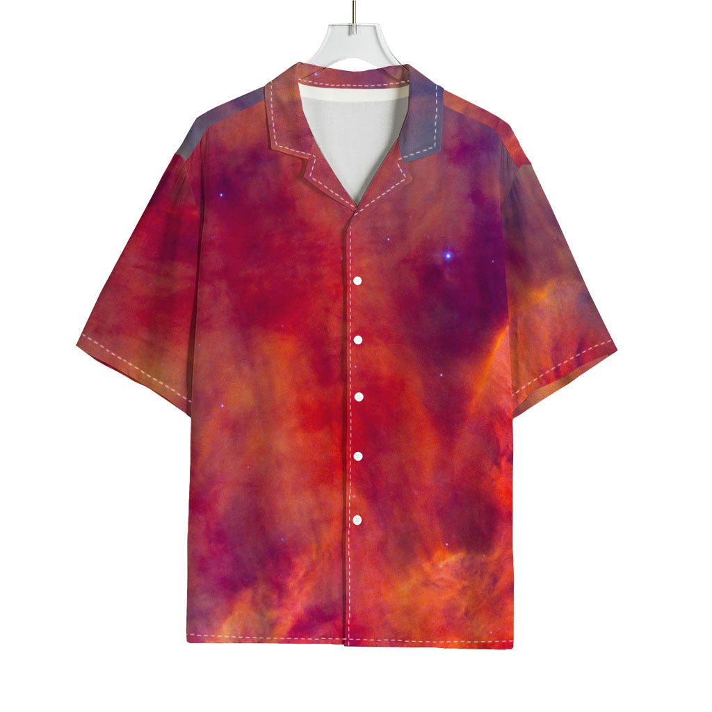 Abstract Nebula Cloud Galaxy Space Print Rayon Hawaiian Shirt