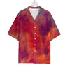 Abstract Nebula Cloud Galaxy Space Print Rayon Hawaiian Shirt