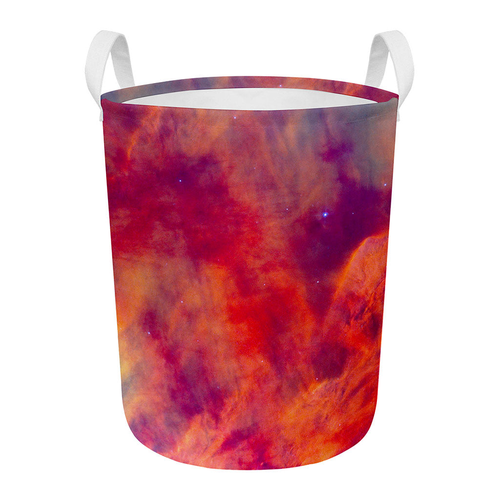 Abstract Nebula Cloud Galaxy Space Print Round Laundry Basket