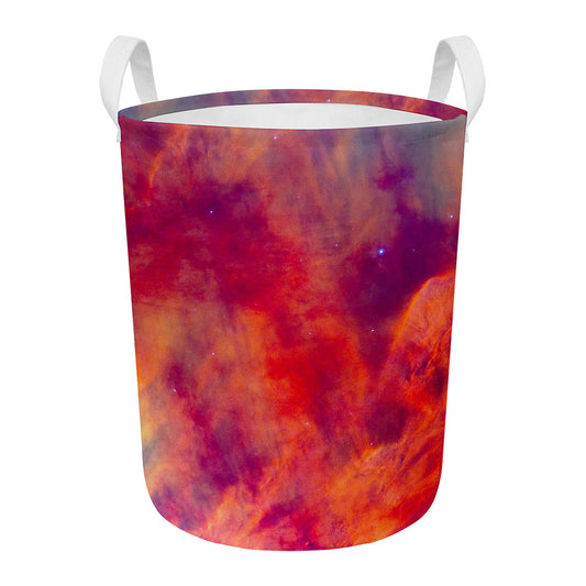 Abstract Nebula Cloud Galaxy Space Print Round Laundry Basket