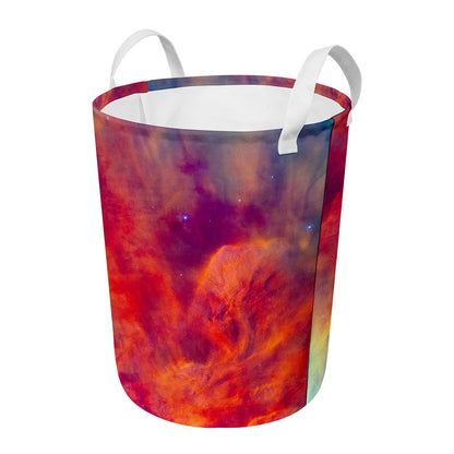 Abstract Nebula Cloud Galaxy Space Print Round Laundry Basket
