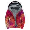 Abstract Nebula Cloud Galaxy Space Print Sherpa Lined Zip Up Hoodie
