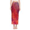 Abstract Nebula Cloud Galaxy Space Print Side Slit Maxi Skirt