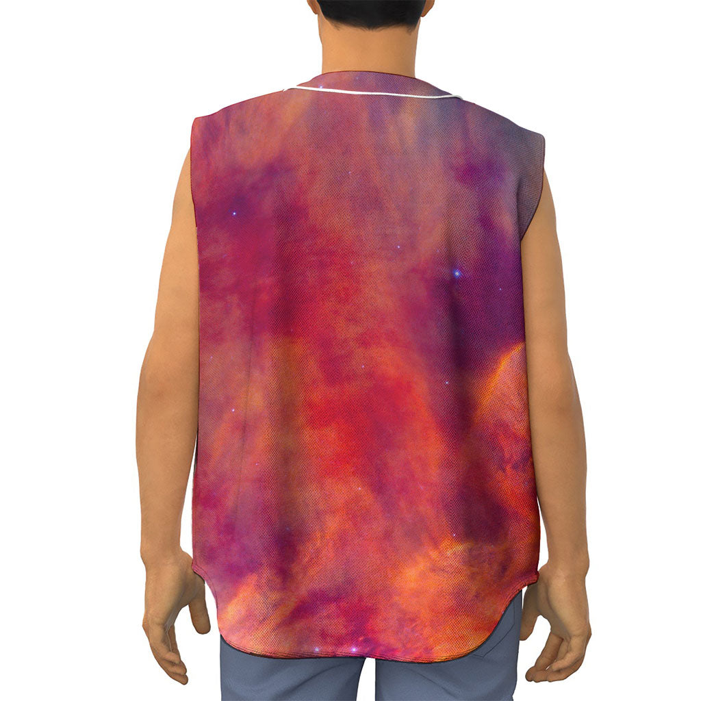 Abstract Nebula Cloud Galaxy Space Print Sleeveless Baseball Jersey