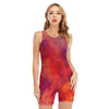 Abstract Nebula Cloud Galaxy Space Print Sleeveless One Piece Swimsuit