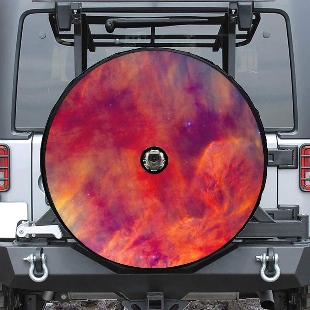 Abstract Nebula Cloud Galaxy Space Print Tire Cover With Camera Hole