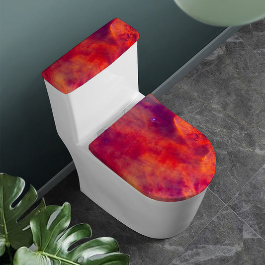 Abstract Nebula Cloud Galaxy Space Print Toilet Lid And Tank Cover Set
