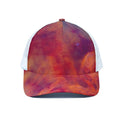 Abstract Nebula Cloud Galaxy Space Print White Mesh Trucker Hat