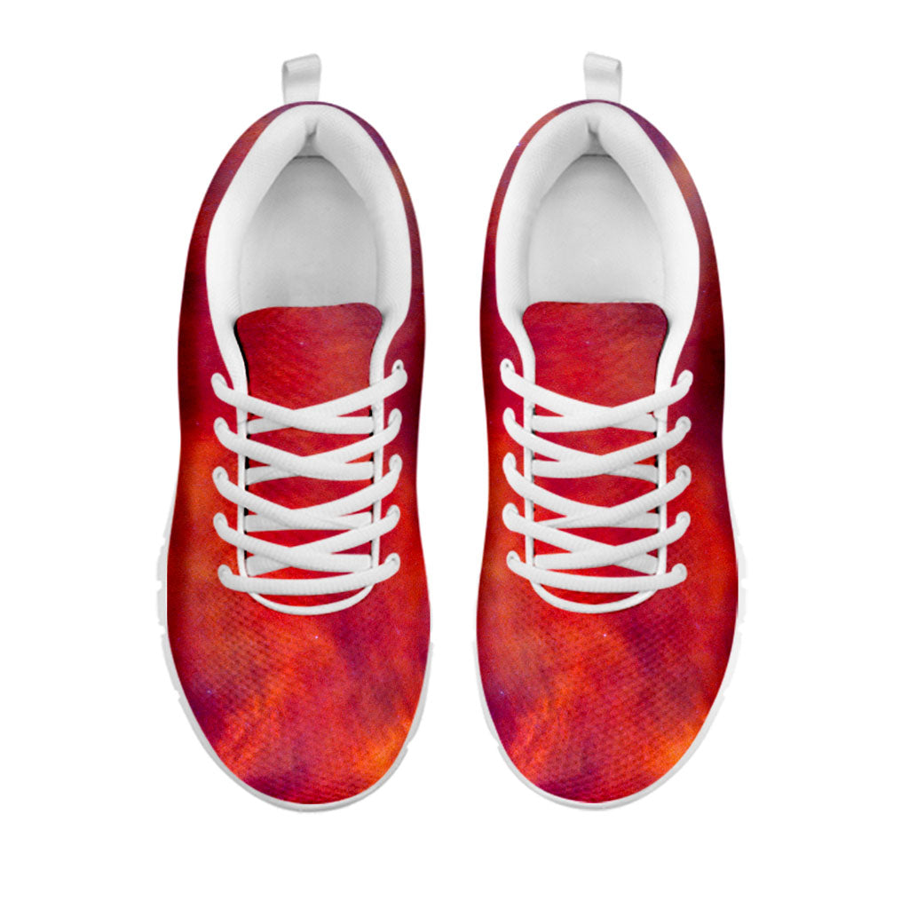 Abstract Nebula Cloud Galaxy Space Print White Running Shoes