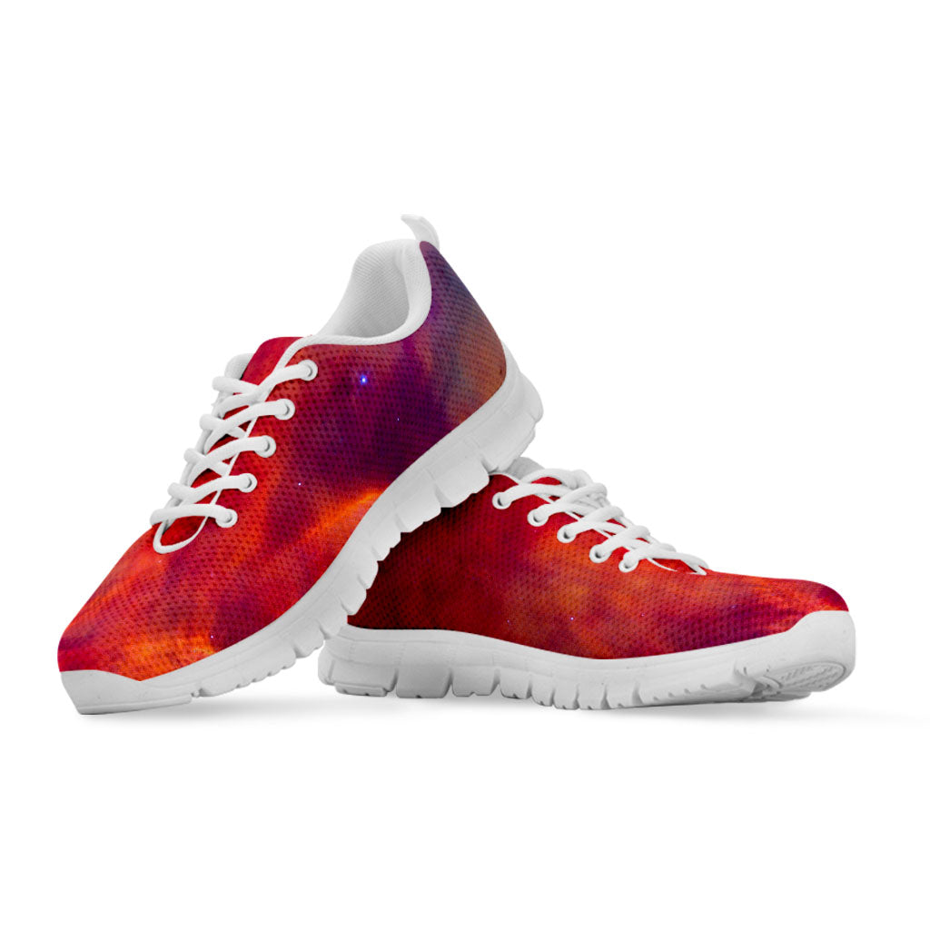 Abstract Nebula Cloud Galaxy Space Print White Running Shoes