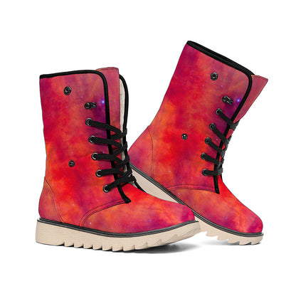 Abstract Nebula Cloud Galaxy Space Print Winter Boots
