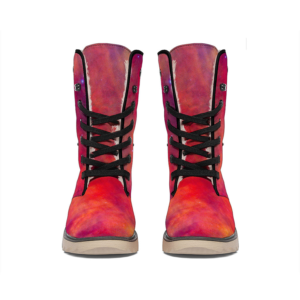 Abstract Nebula Cloud Galaxy Space Print Winter Boots