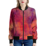 Abstract Nebula Cloud Galaxy Space Print Women's Bomber Jacket