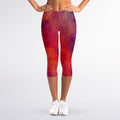 Abstract Nebula Cloud Galaxy Space Print Women's Capri Leggings