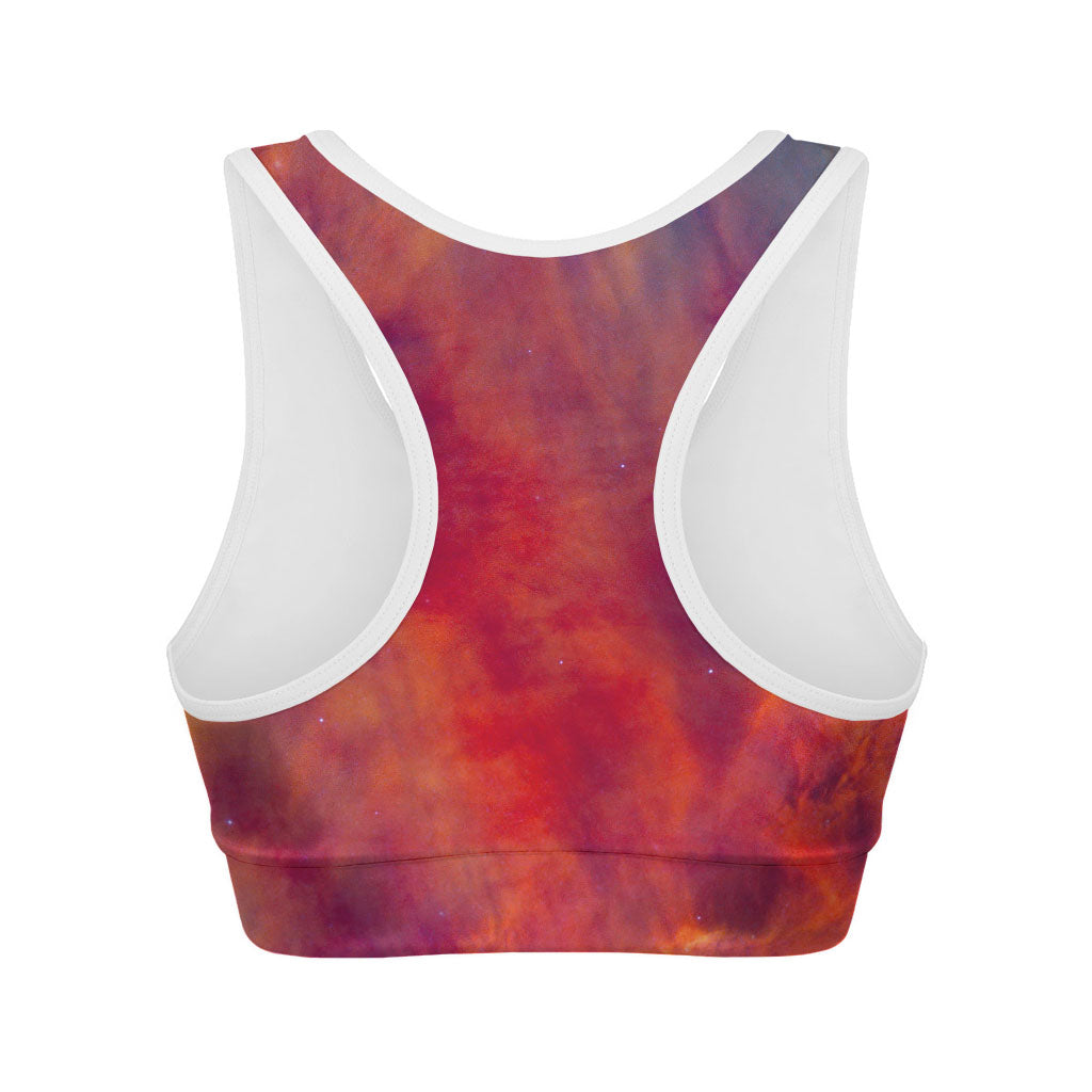 Abstract Nebula Cloud Galaxy Space Print Women's Sports Bra