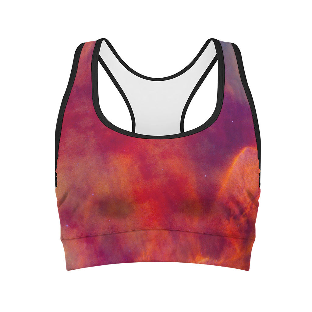 Abstract Nebula Cloud Galaxy Space Print Women's Sports Bra