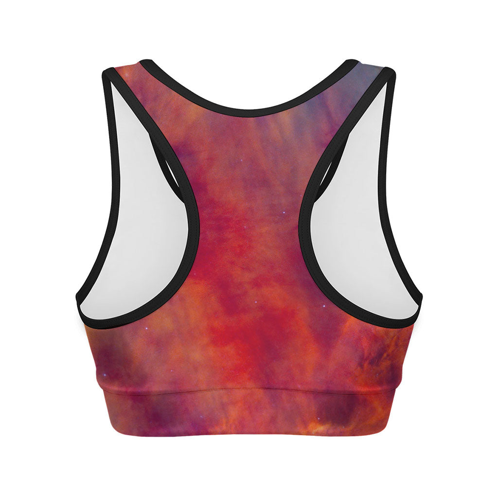 Abstract Nebula Cloud Galaxy Space Print Women's Sports Bra